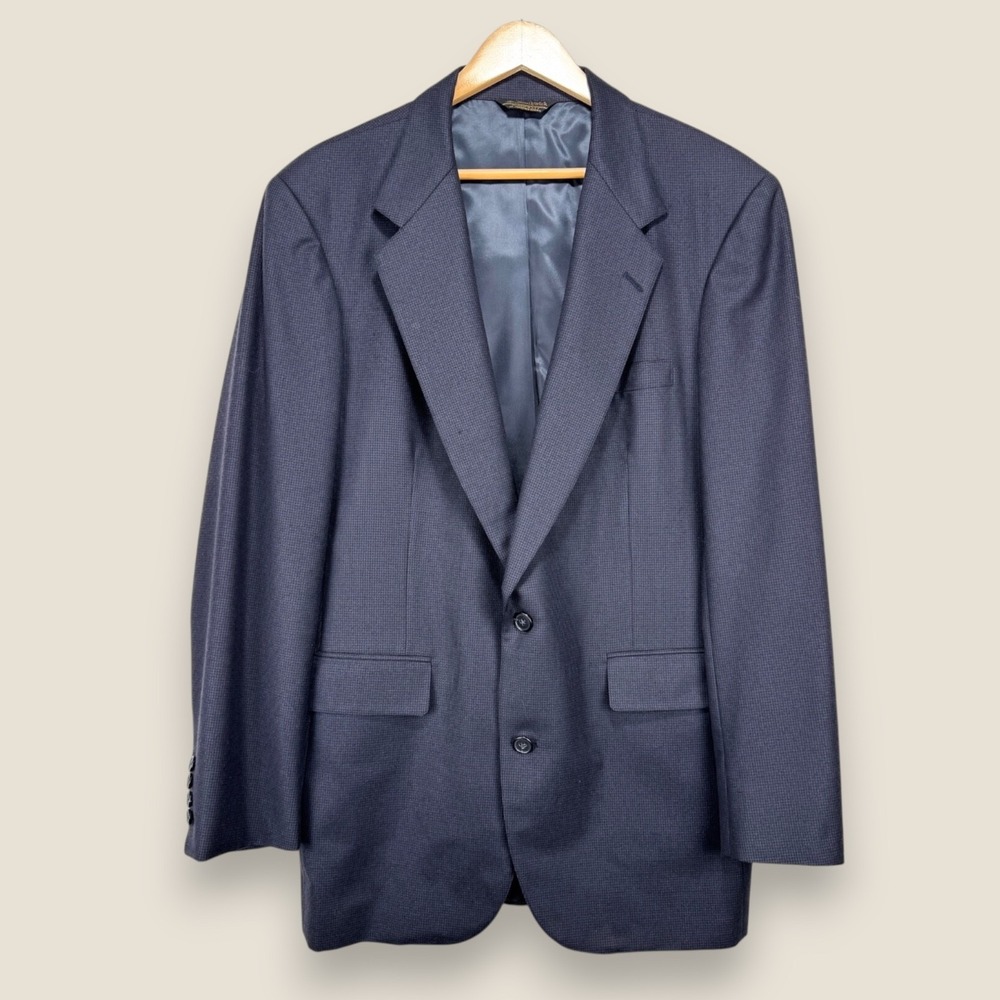 Vintage Southwick Sport Coat Blazer Men 40R Navy Blue 2 Button Wool USA Made